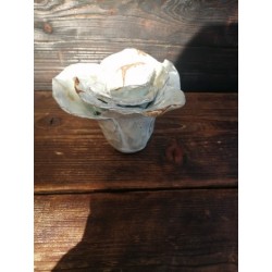 Keramik-Rose, 10 cm, Perlmutt